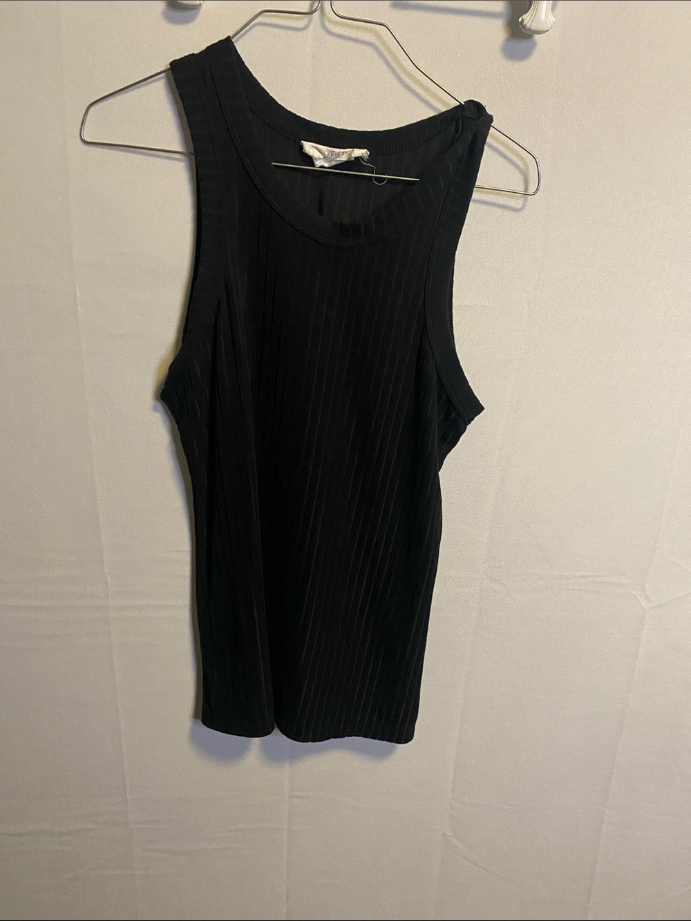 Women's Black Ribbed Tank Top - Sleek Everyday Layering